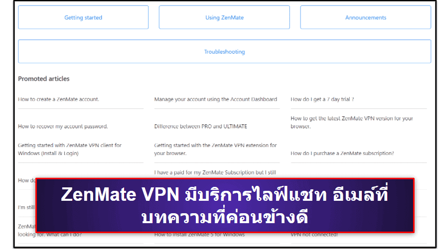 การช่วยเหลือลูกค้าของ CyberGhost VPN